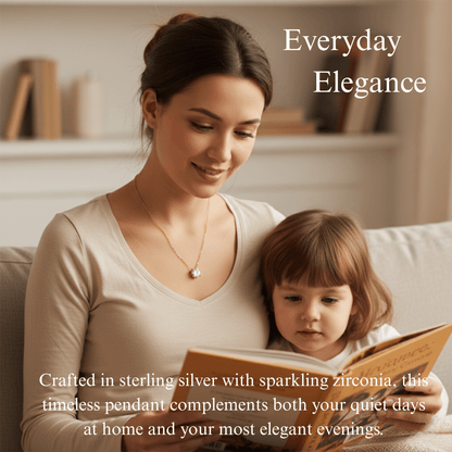 AURELIA ANHÄNGER – Zirkonia Halskette aus 925 Sterling Silber mit geometrischem Design 2