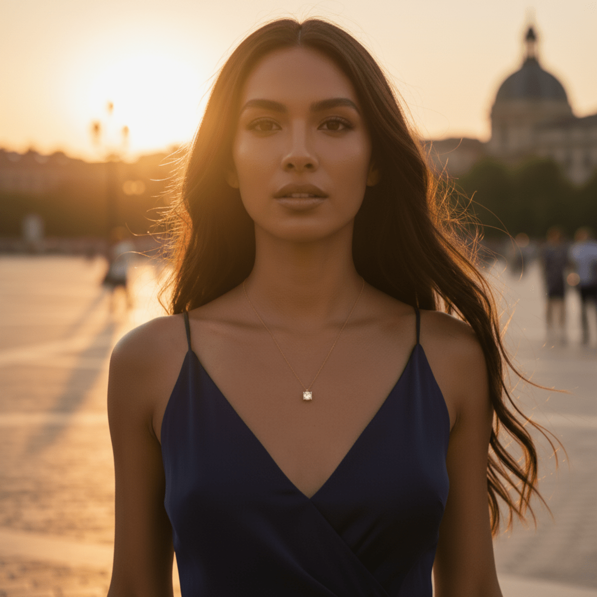 AURELIA ANHÄNGER – Zirkonia Halskette aus 925 Sterling Silber mit geometrischem Design 3