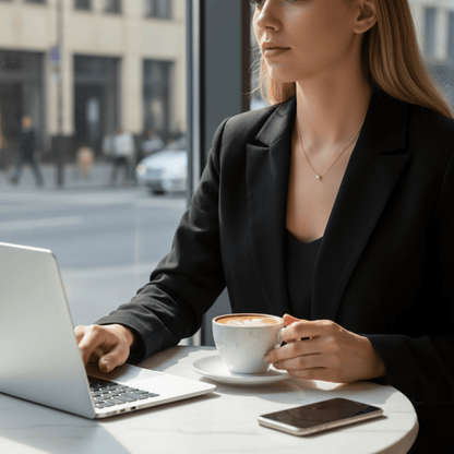 AURELIA ANHÄNGER – Zirkonia Halskette aus 925 Sterling Silber mit geometrischem Design 4