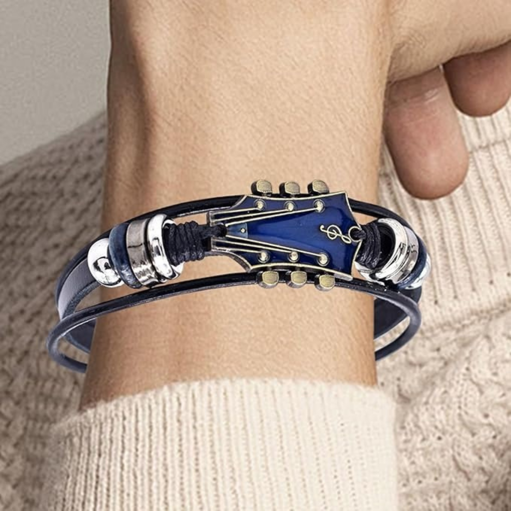 AXECHORD – Gitarren-Lederarmband mit Vintage-inspiriertem Design 5