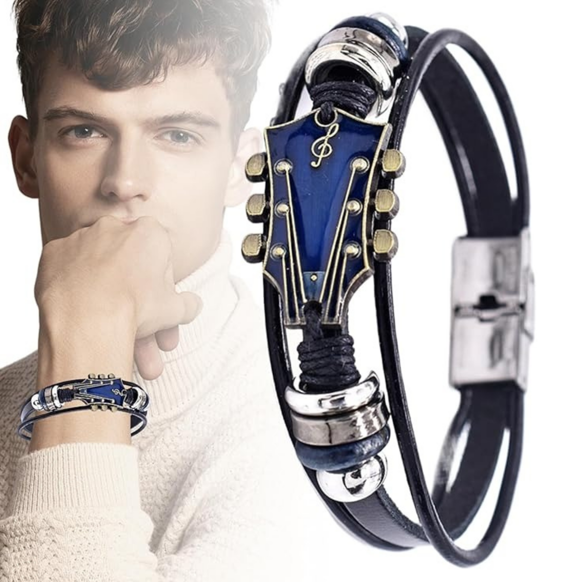 AXECHORD – Gitarren-Lederarmband mit Vintage-inspiriertem Design 6