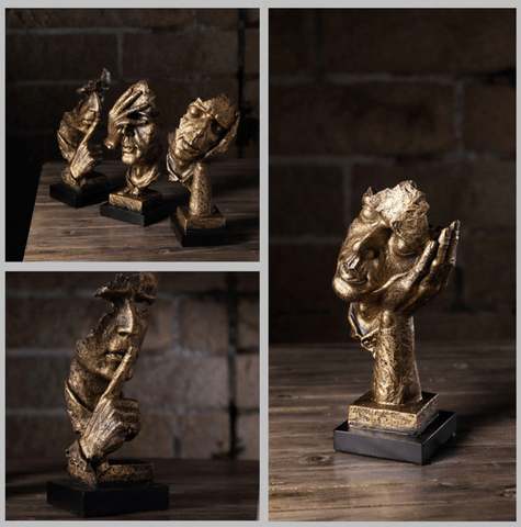 Abstrakte goldene Skulptur | Nordische moderne Wohnkultur | Minimalistischer Kunstakzent | Skandinavischer Stil | Elegantes Innendesign 7