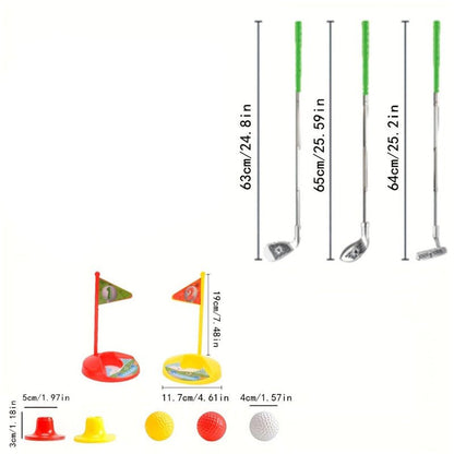 SWINGIQ – Verstellbares Kinder-Golfset mit Teleskopschlägern, 3 Bällen & 2 Zielen für Kinder von 3–8 Jahren