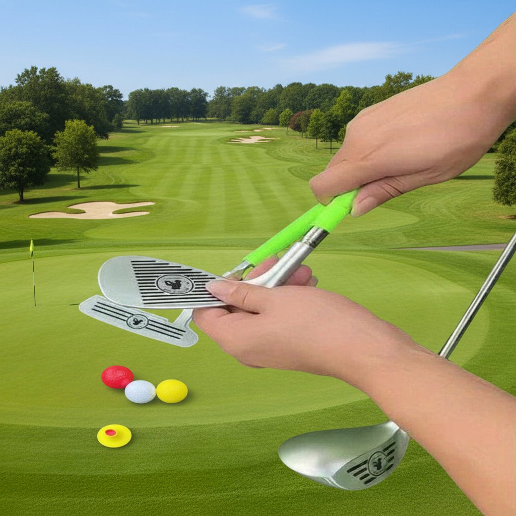 SWINGIQ – Verstellbares Kinder-Golfset mit Teleskopschlägern, 3 Bällen & 2 Zielen für Kinder von 3–8 Jahren