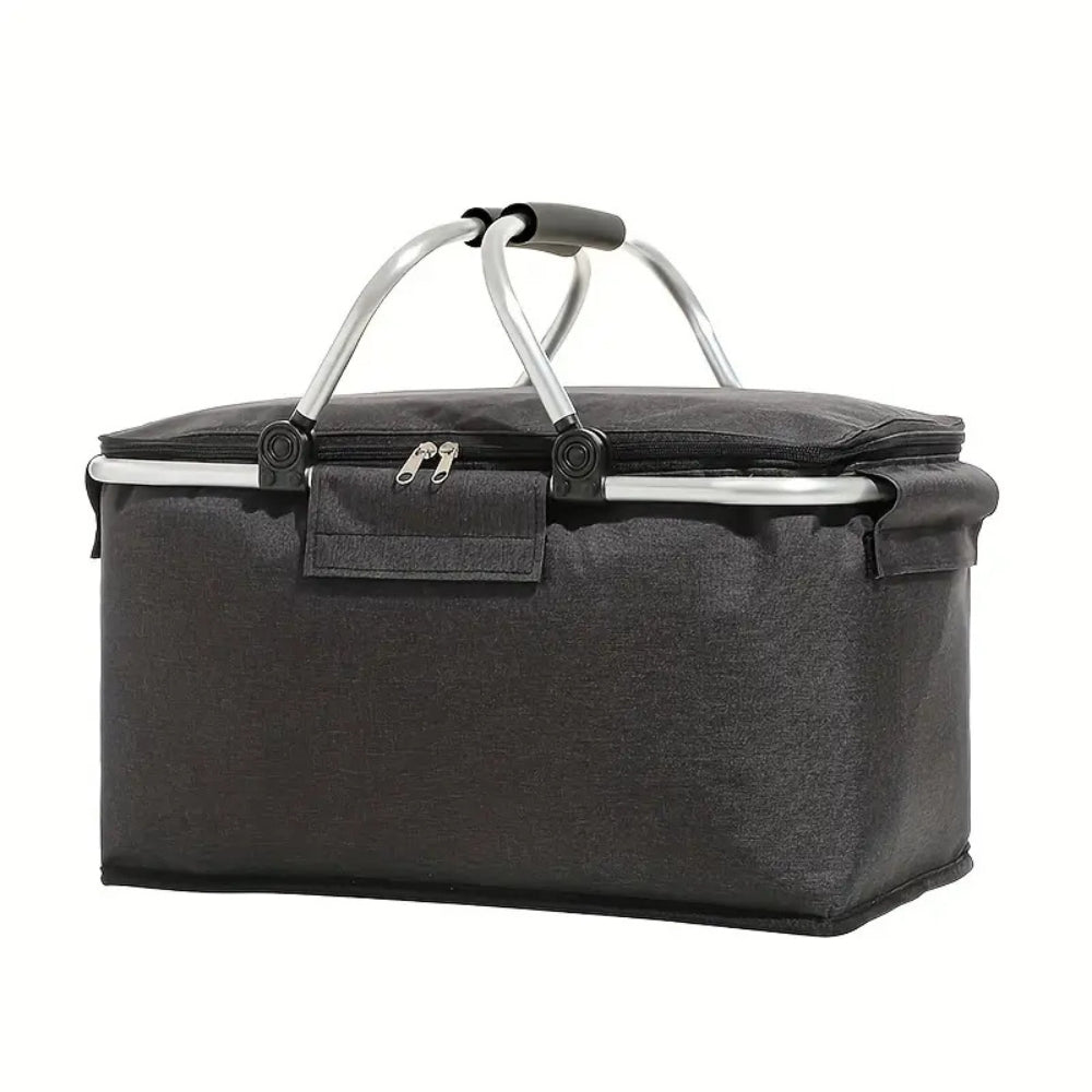 CARRYVA – Cesta de picnic plegable con espacioso compartimento de 18L y práctica función de plegado