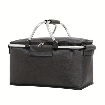CARRYVA – Cesta de picnic plegable con espacioso compartimento de 18L y práctica función de plegado