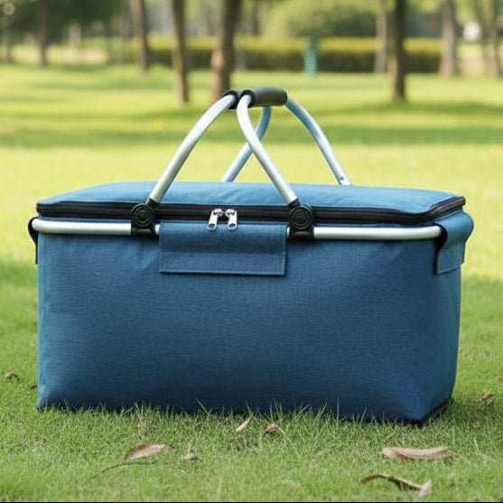 CARRYVA – Cesta de picnic plegable con espacioso compartimento de 18L y práctica función de plegado