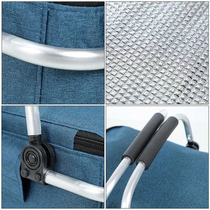 CARRYVA – Cesta de picnic plegable con espacioso compartimento de 18L y práctica función de plegado