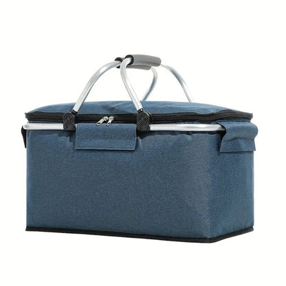 CARRYVA – Cesta de picnic plegable con espacioso compartimento de 18L y práctica función de plegado