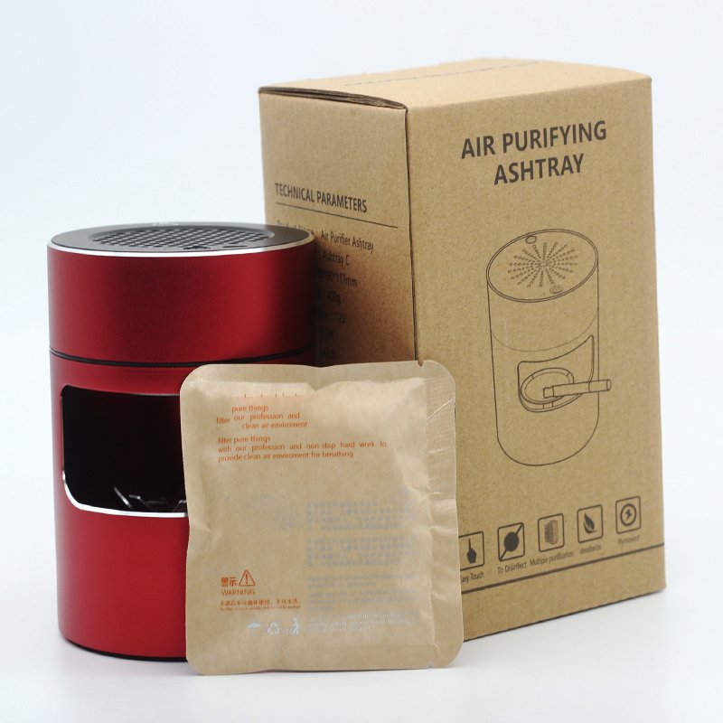 PUREASH – Portable Smokeless Ashtray with HEPA Filter & USB Battery