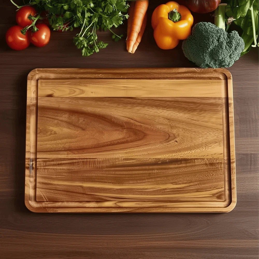 Akazienholz Schneidebrett - Robust, Multifunktional & Elegantes Holzbrett Küche 6