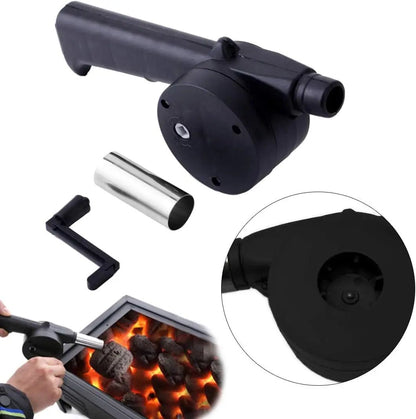 Aluminium Grillgebläse - Tragbarer Feuerstarter für Grill und Camping, Manuelles Design, Schnelles Anzünden 1