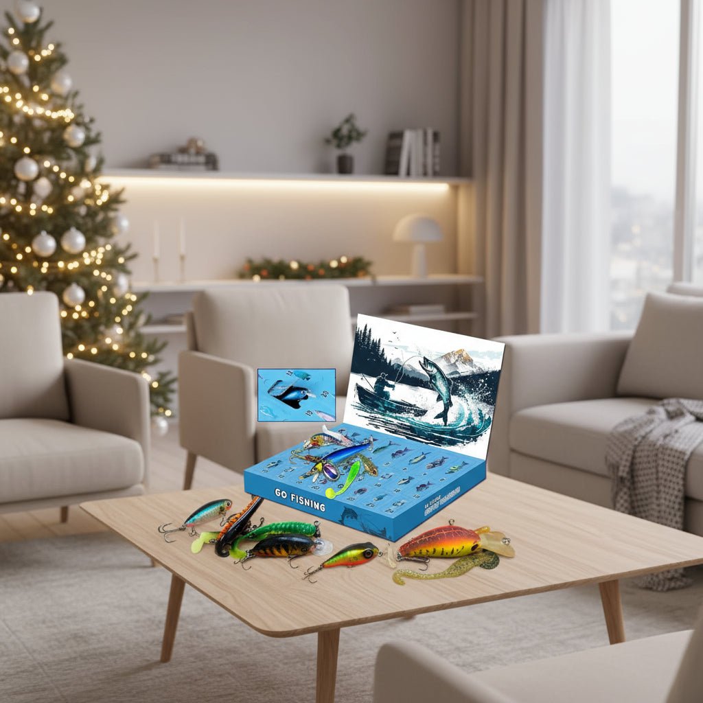 FISHMAS – 24-tägiger Weihnachts 2025-Countdown Angel-Tackle-Kalender