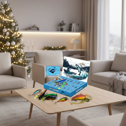 FISHMAS – 24-tägiger Weihnachts 2025-Countdown Angel-Tackle-Kalender