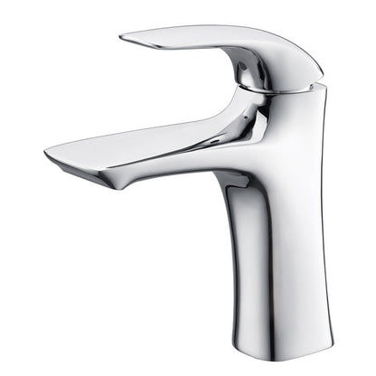 Grifo para lavabo BRASSLINE – Grifo moderno de un solo orificio para lavabo en latón con acabado negro antiguo