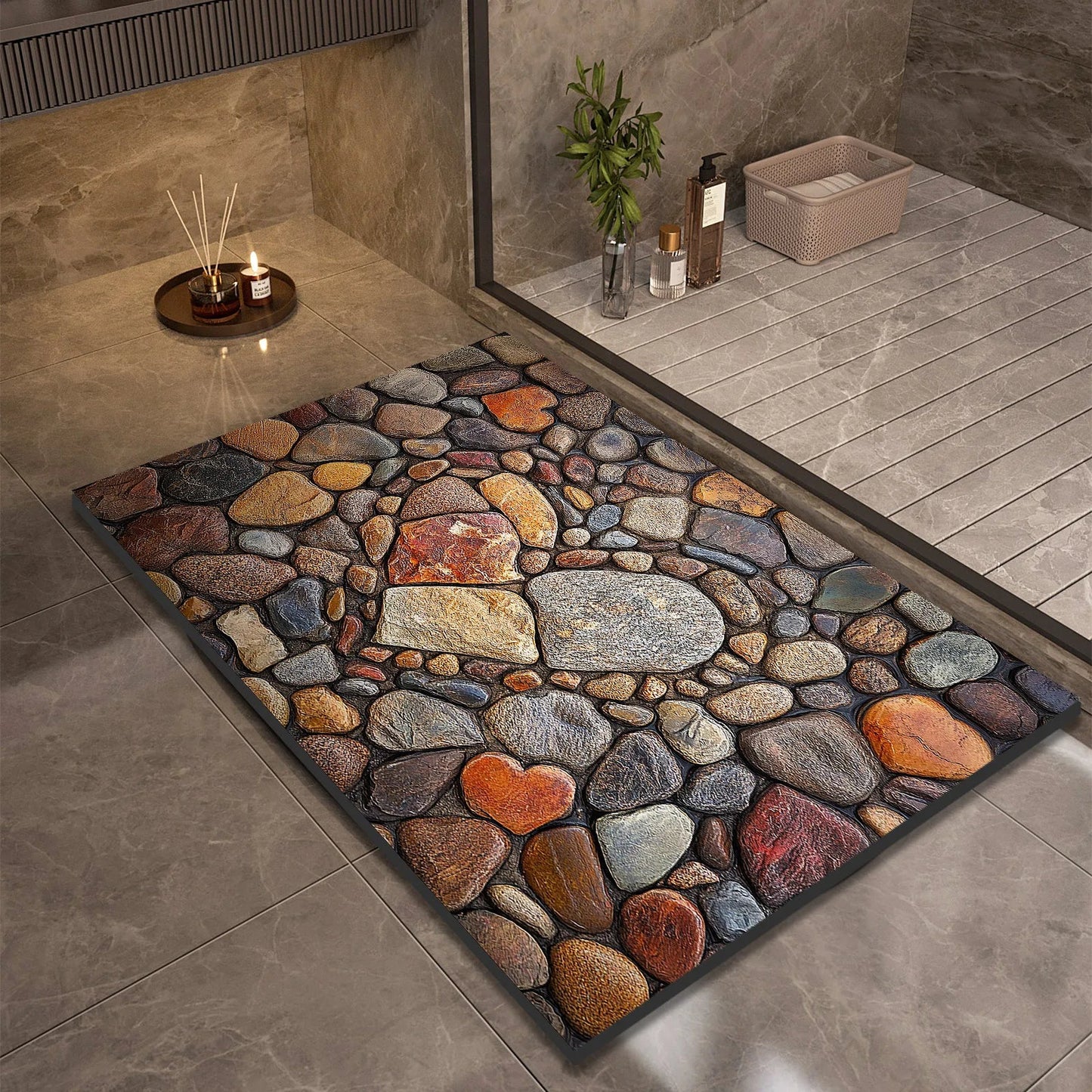 AQUASOFT BATH MAT – Diatomaceous Earth Bath Mat for Safety & Comfort