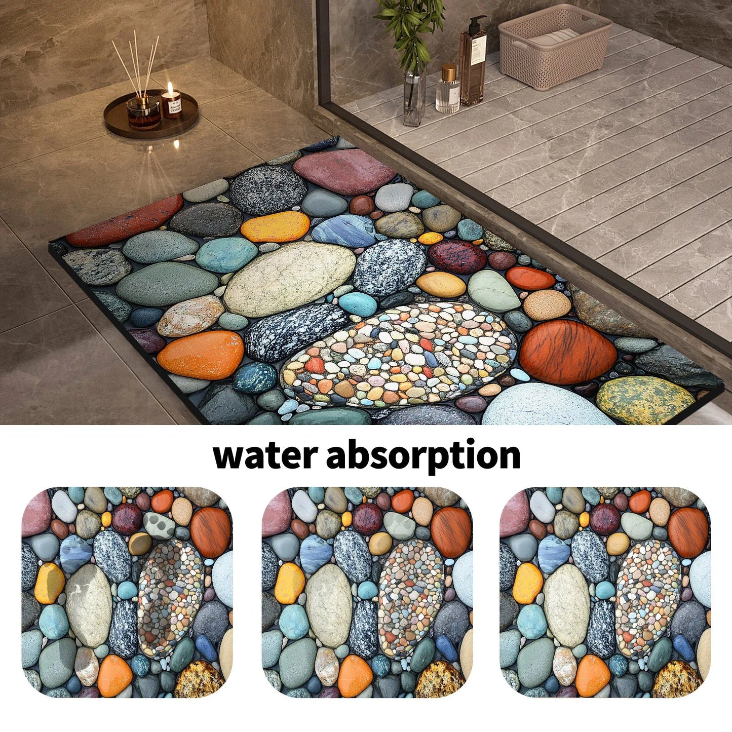 AQUASOFT BATH MAT – Diatomaceous Earth Bath Mat for Safety & Comfort