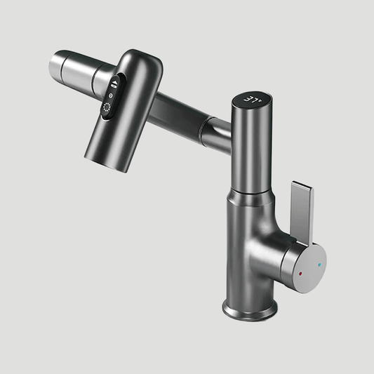 Wasserhahn Küche Chrom 360° Drehbar Standard Messing Höhenverstellbar-1