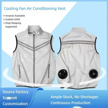 Atmungsaktive Arbeitsweste Mit Integriertem Ventilator - Kühlende Sommerweste 2