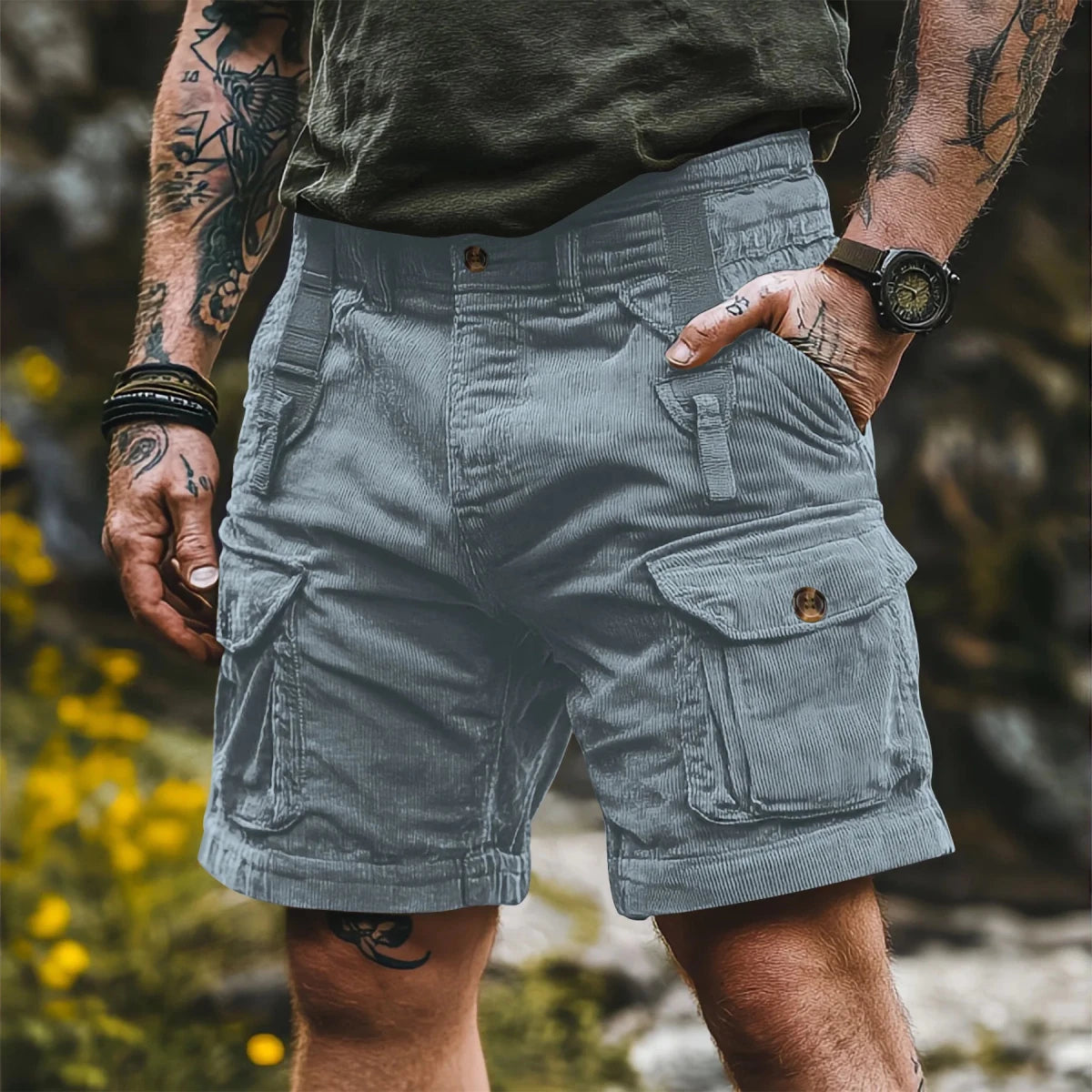 Atmungsaktive Cargo Shorts Herren - Trendige Kurze Hosen für den Sommer 5