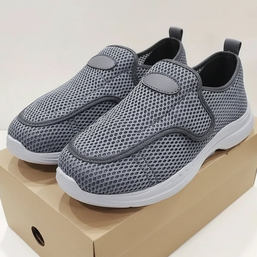Atmungsaktive Diabetiker Schuhe für Herren und Damen - Einstellbare Breite für geschwollene Füße 4