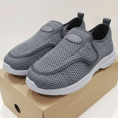 Atmungsaktive Diabetiker Schuhe für Herren und Damen - Einstellbare Breite für geschwollene Füße 4