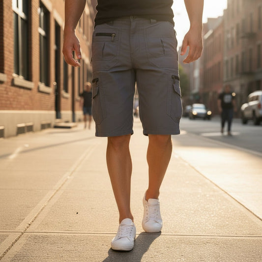 Atmungsaktive Herren Shorts - Taktische Kurze Hosen mit Taschen für Outdoor und Freizeit 6