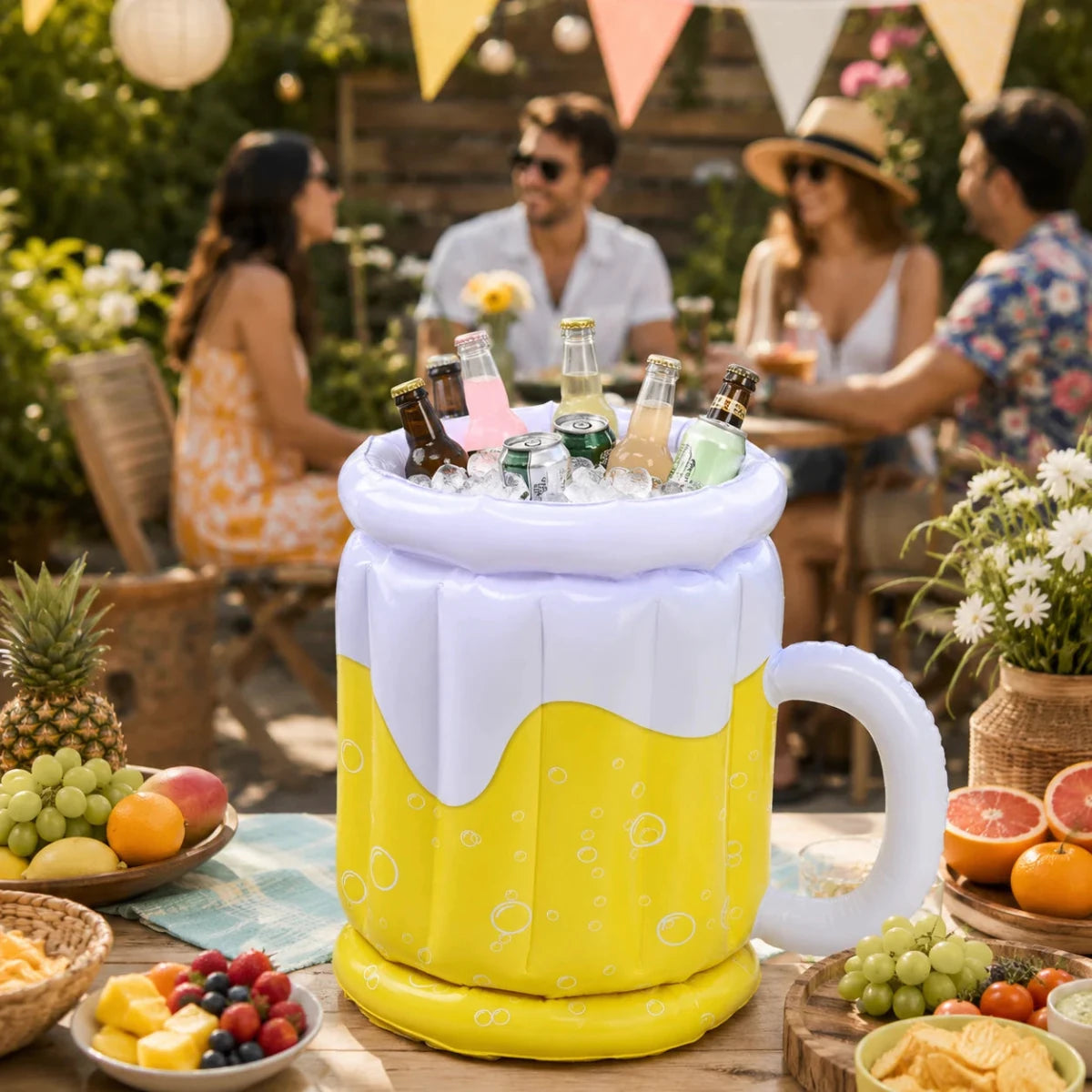 Aufblasbarer Bierkrug-Eiskübel – Tragbarer PVC Getränkekühler für Sommerpartys 1