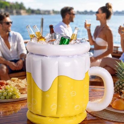 Aufblasbarer Bierkrug-Eiskübel – Tragbarer PVC Getränkekühler für Sommerpartys 3