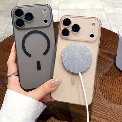 AuraClear – Ultradünne, matte, klare MagSafe-Hülle für iPhone 11-17 4