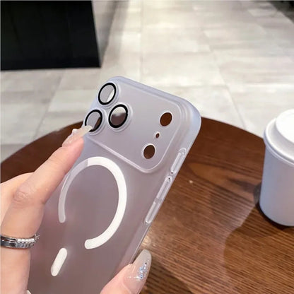 AuraClear – Ultradünne, matte, klare MagSafe-Hülle für iPhone 11-17 5