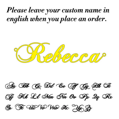 DUONARA – Elegant stainless steel name ring with engraving