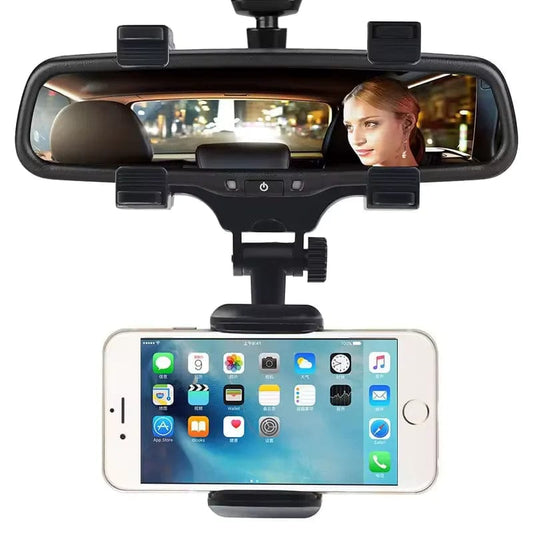 ROADVIEW - Rear-view mirror mobile phone holder for safe driving