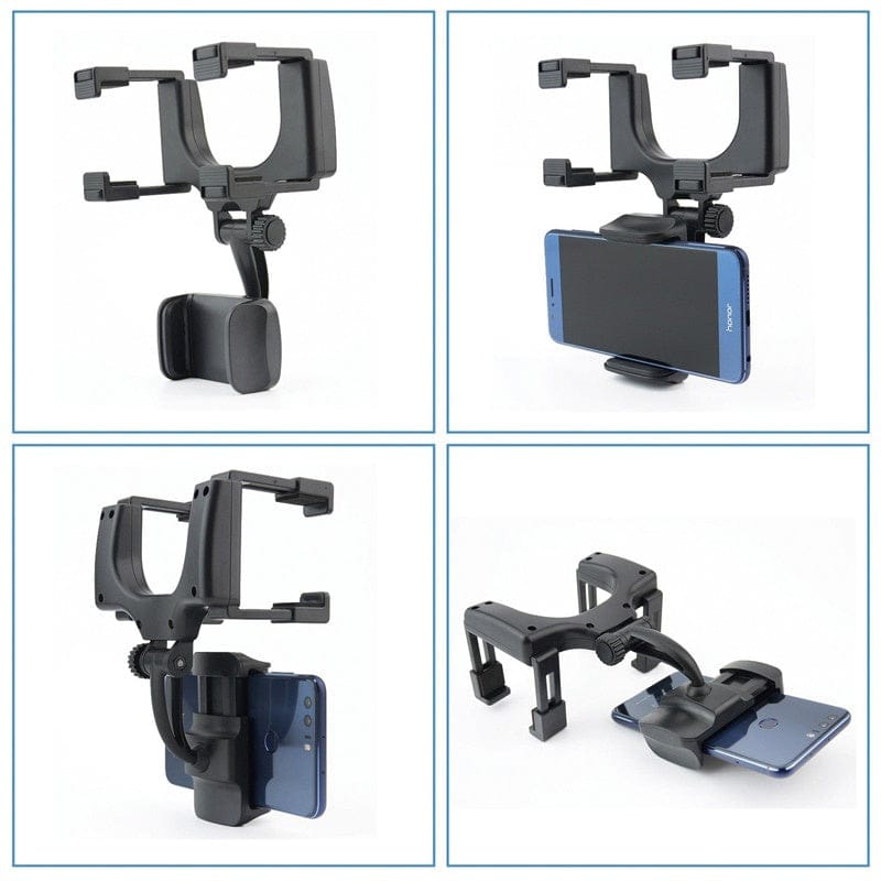 ROADVIEW - Rear-view mirror mobile phone holder for safe driving