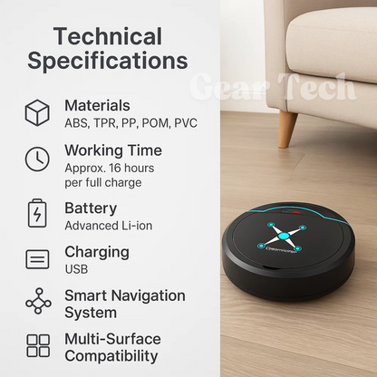 CLEANBOT - Aspirateur robot automatique avec navigation intelligente & fonction balayage