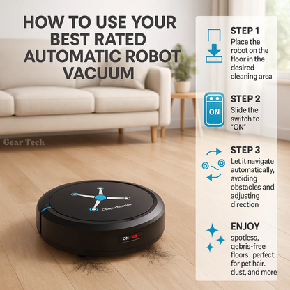 CLEANBOT - Aspirateur robot automatique avec navigation intelligente & fonction balayage