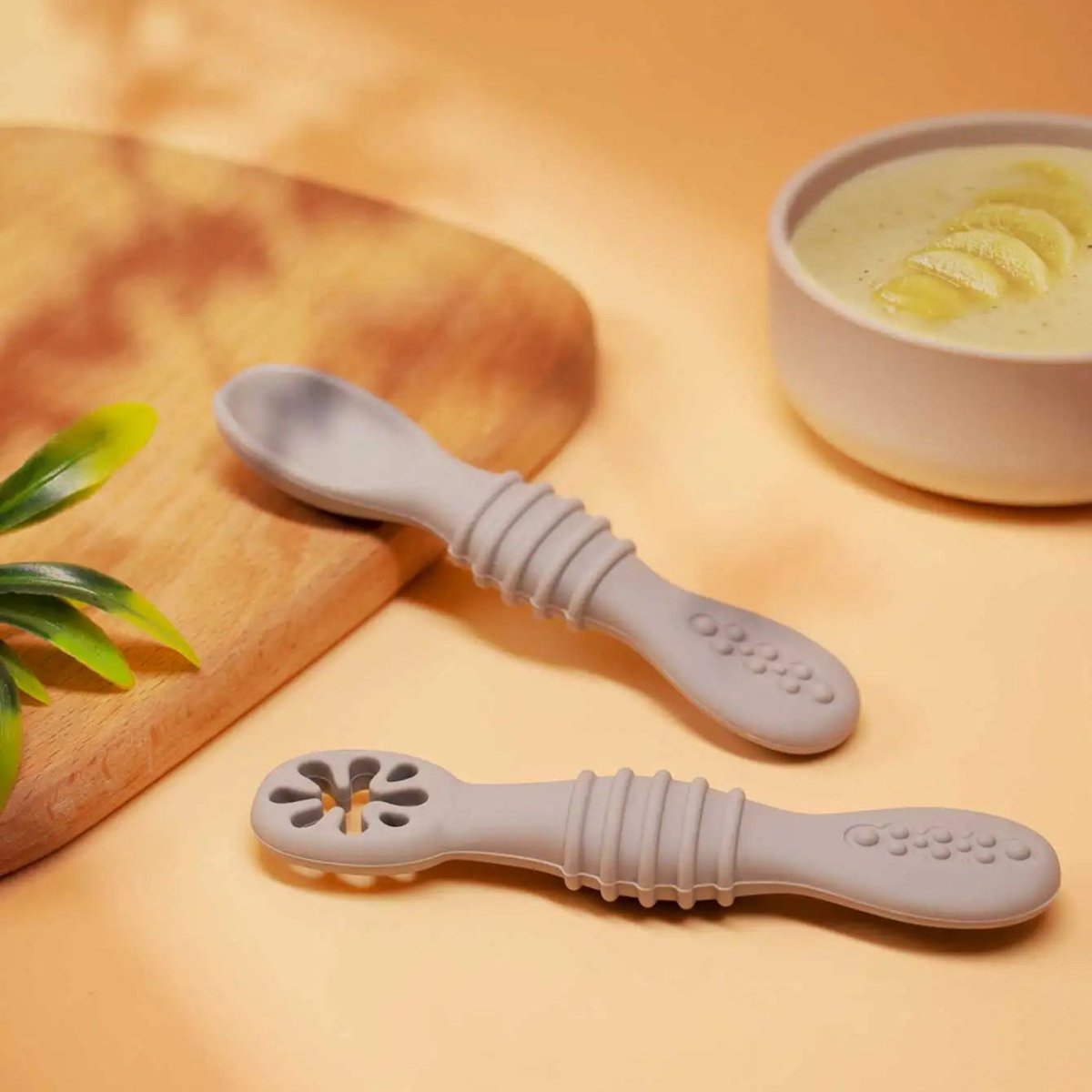 BABYBITE – Weiches Silikon-Babylöffel-Set für Kleinkinder 8