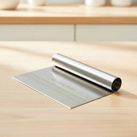 BAKEEDGE – Gebäckspatel und Teigschaber aus Edelstahl mit Messskala 1