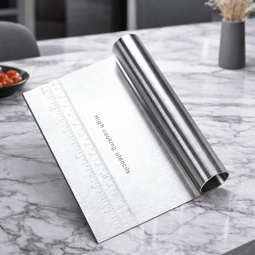 BAKEEDGE – Gebäckspatel und Teigschaber aus Edelstahl mit Messskala 2