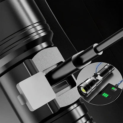 BEAMMASTER – Wiederaufladbare taktische Taschenlampe mit 100.000 Lumen für Outdoor-Camping 4