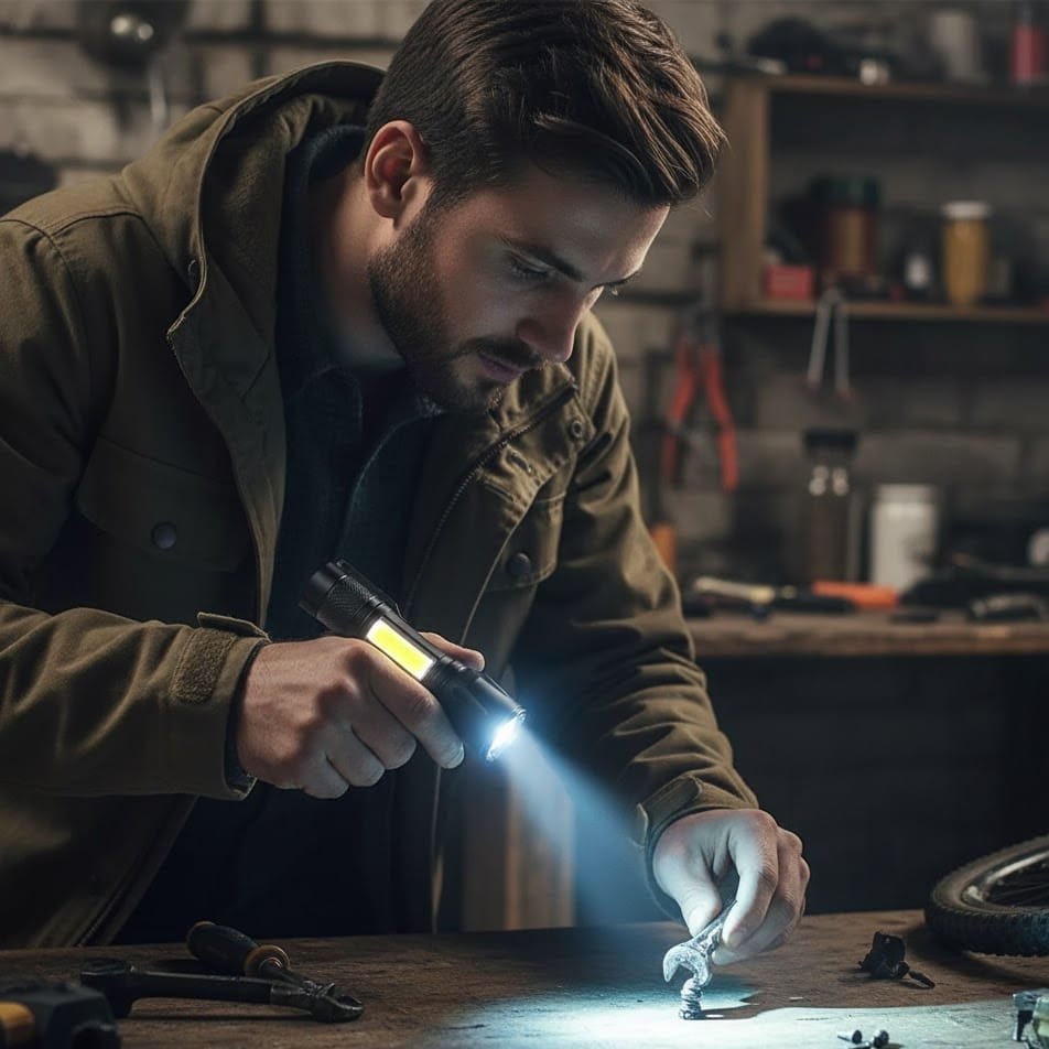 BEAMMASTER – Wiederaufladbare taktische Taschenlampe mit 100.000 Lumen für Outdoor-Camping 7