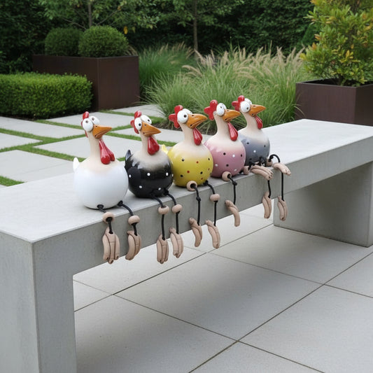 BIGEYE CHICK – Verspielte Gartenhühnerstatue mit tanzenden Beinen 1