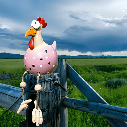 BIGEYE CHICK – Verspielte Gartenhühnerstatue mit tanzenden Beinen 8