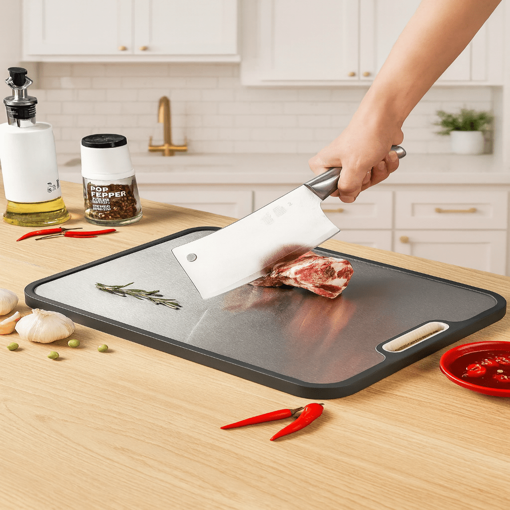 BLADE BOARD – Schneidebrett aus Titan mit beidseitig rutschfester Oberfläche 0