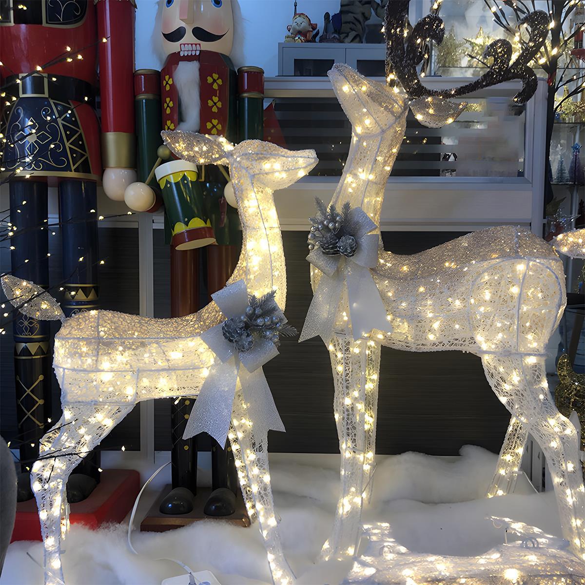 BLITZENBEAM – LED-Rentierlichter mit funkelndem Geweih für festliche Dekoration 4