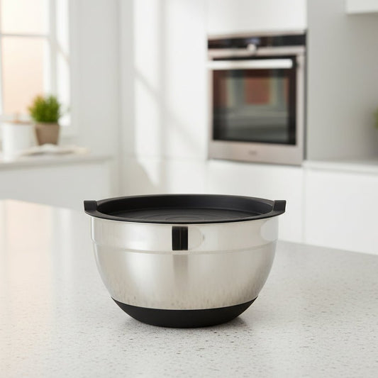 BOWLCORE – Rührschüssel aus Edelstahl mit rutschfestem Silikonboden 0