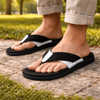 BRAIDO – Herren-Zangenschuhe mit gewebten Riemen und strukturiertem Fußbett 0