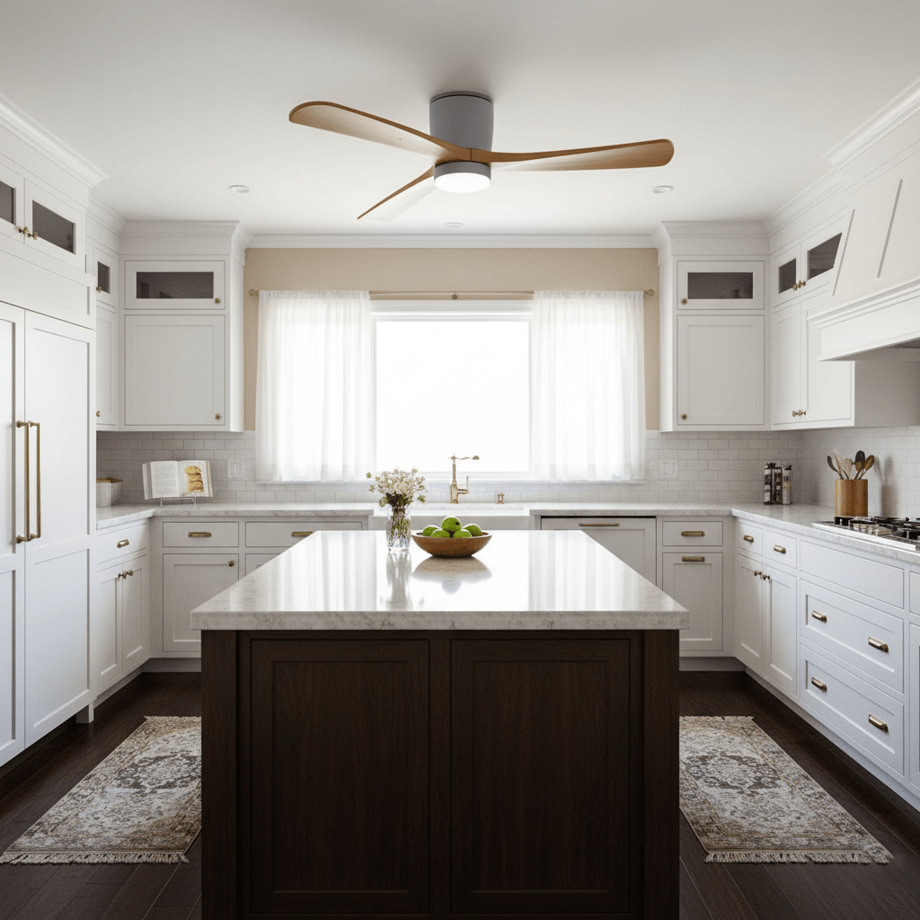 BREEZELINE – Skandinavischer LED-Deckenventilator – Elegante Holzflügel & sanftes Licht 3