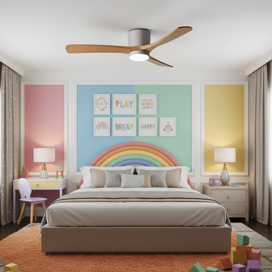 BREEZELINE – Skandinavischer LED-Deckenventilator – Elegante Holzflügel & sanftes Licht 5