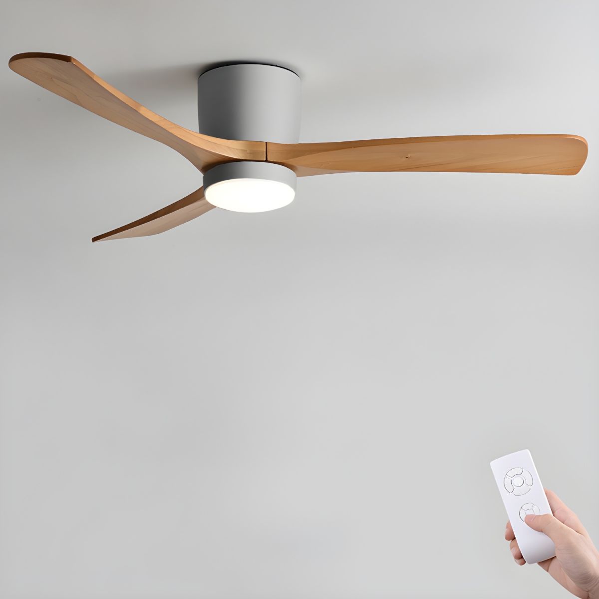 BREEZELINE – Skandinavischer LED-Deckenventilator – Elegante Holzflügel & sanftes Licht 9